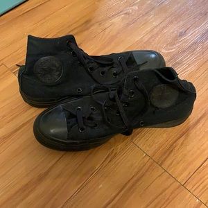 Black high top converse